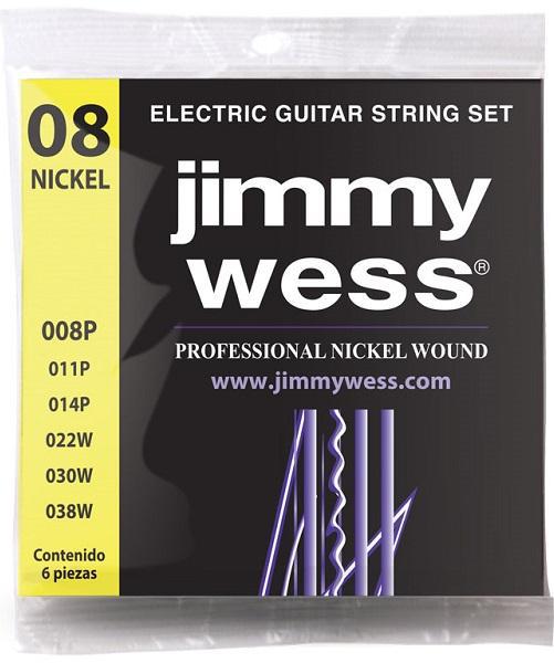 Jimmy Wess - Encordado para Guitarra Electrica Pro Niquel 08-38 Mod.WN1008