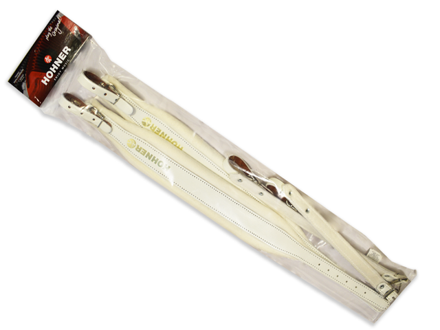 Hohner - Tahali Para Acordeon, Piel Blanco Mod.HOT10-WH