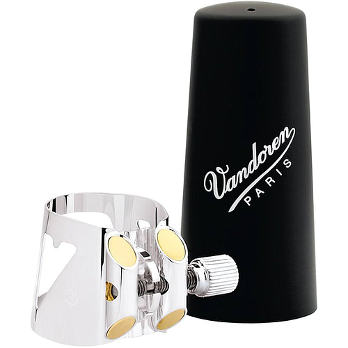 Vandoren - Abrazadera y Tapaboquilla Optimum para Clarinete Mi Bemol Mod.LC02P_88