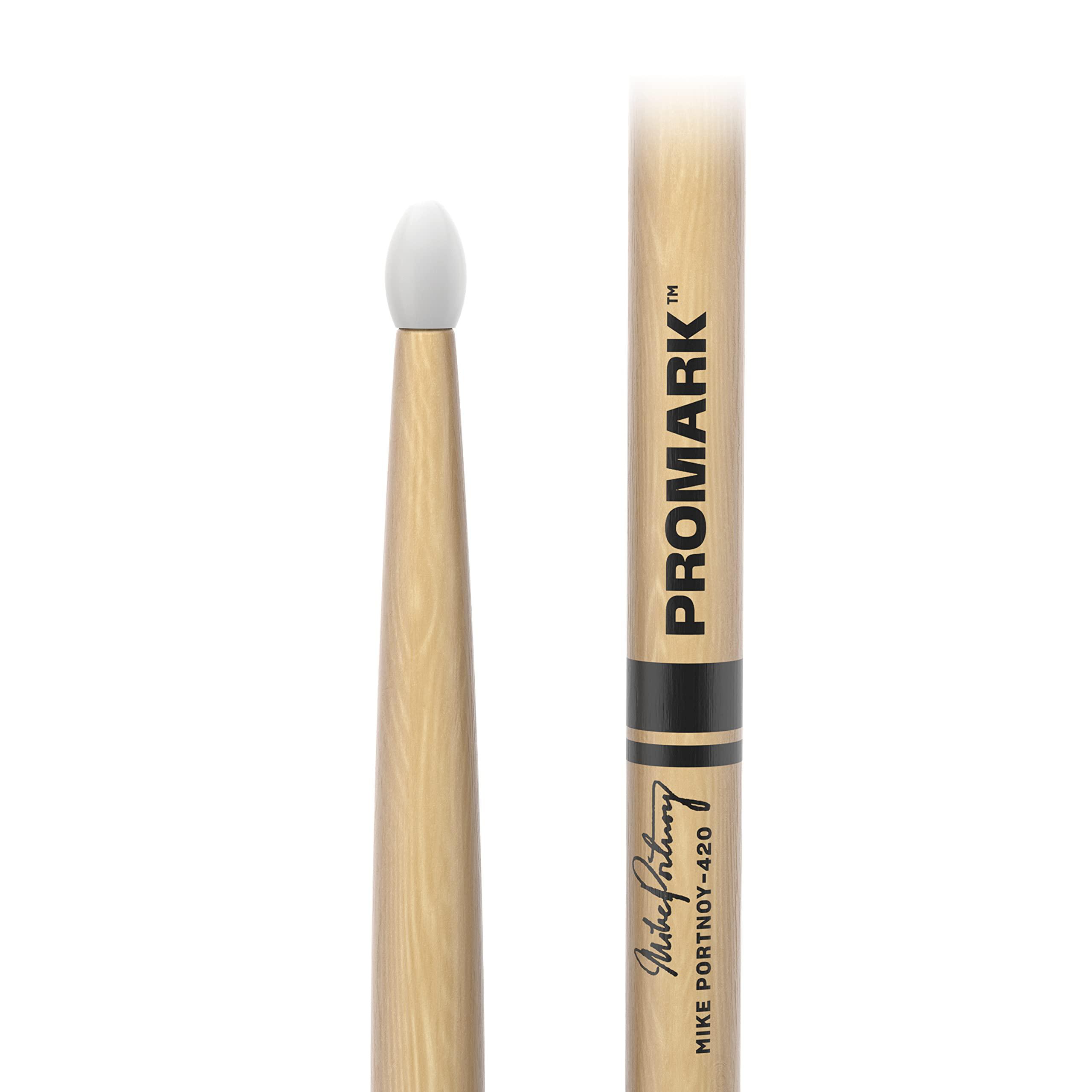Promark - Baquetas Mike Portnoy Serie Autograph American Hickory, Punta: Nailon Mod.TX420N_48