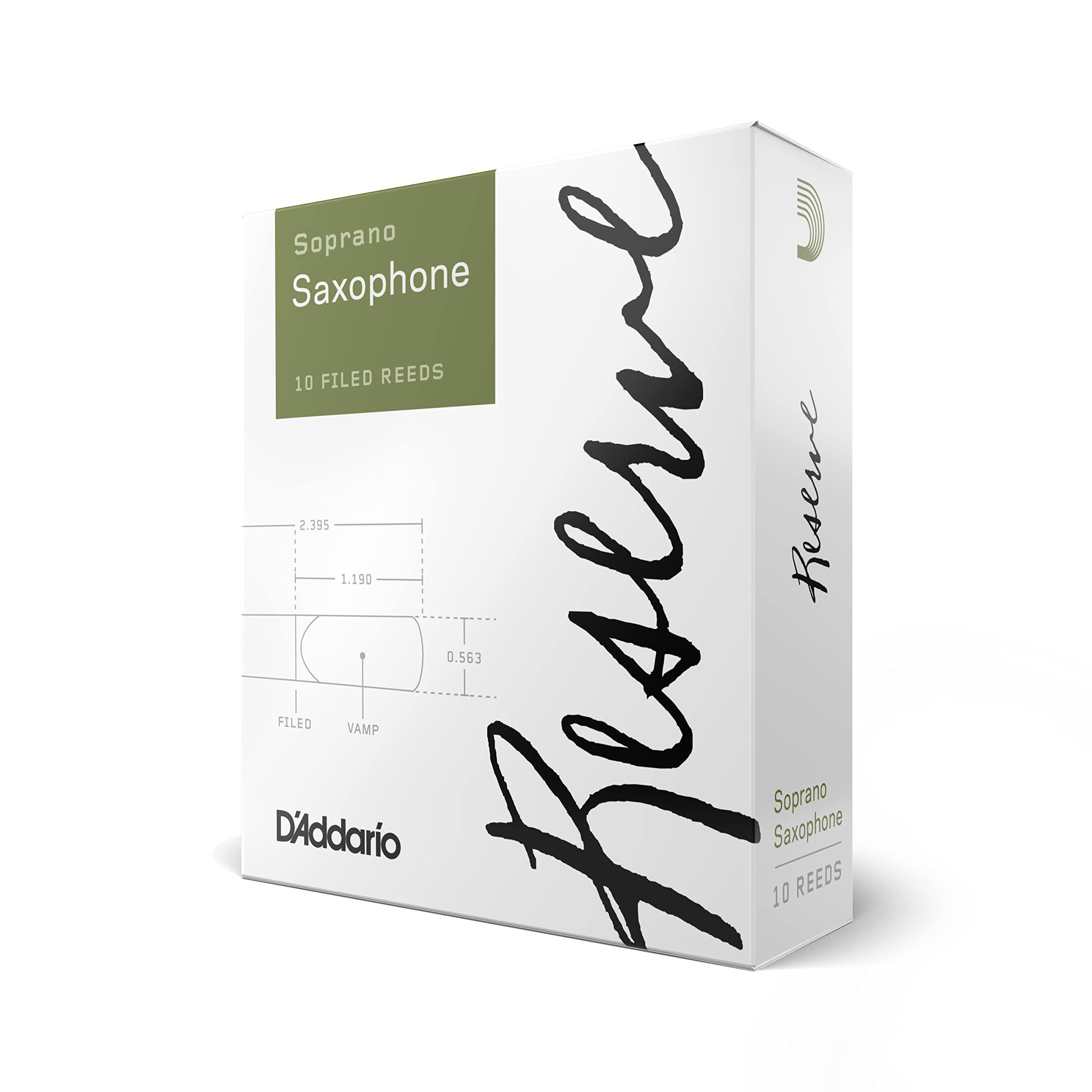 D'Addario - 10 Cañas Reserve para Saxofón Soprano, Medida: 3 Mod.DIR1030_17
