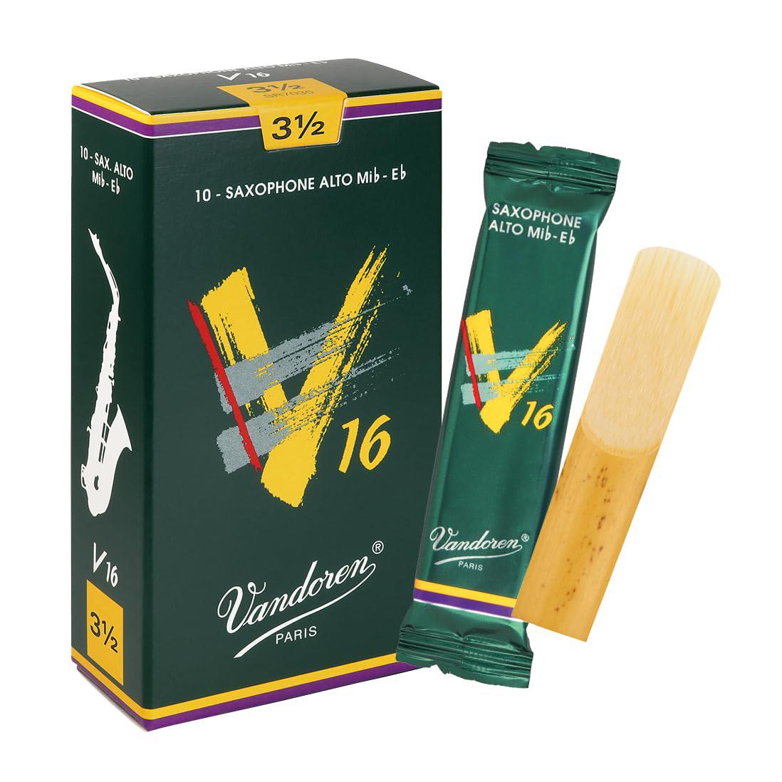Vandoren - 10 Cañas V16 para Saxofón Alto, Medida: 3 1/2 Mod.SR7035_60