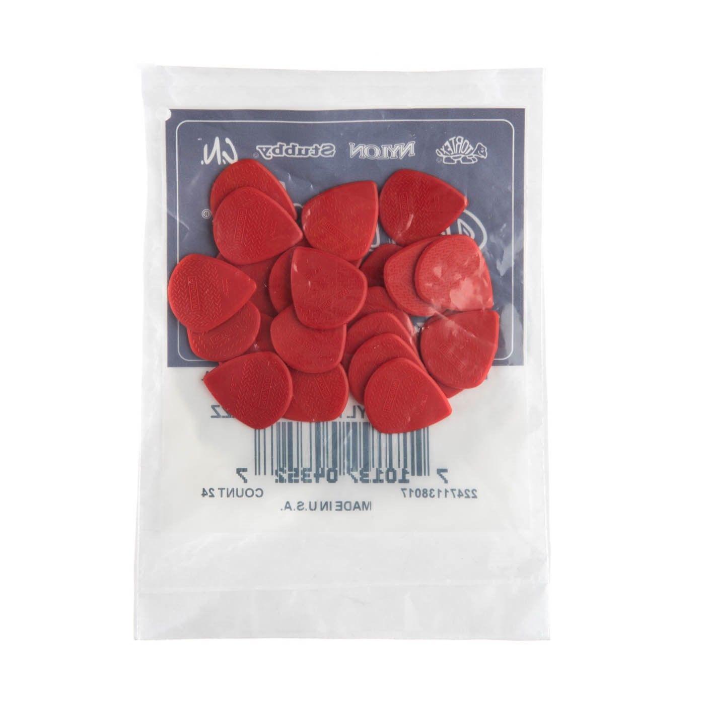 Dunlop - 24 Plumillas Max Gripp Jazz III, Color: Rojo Mod.471R3N_4