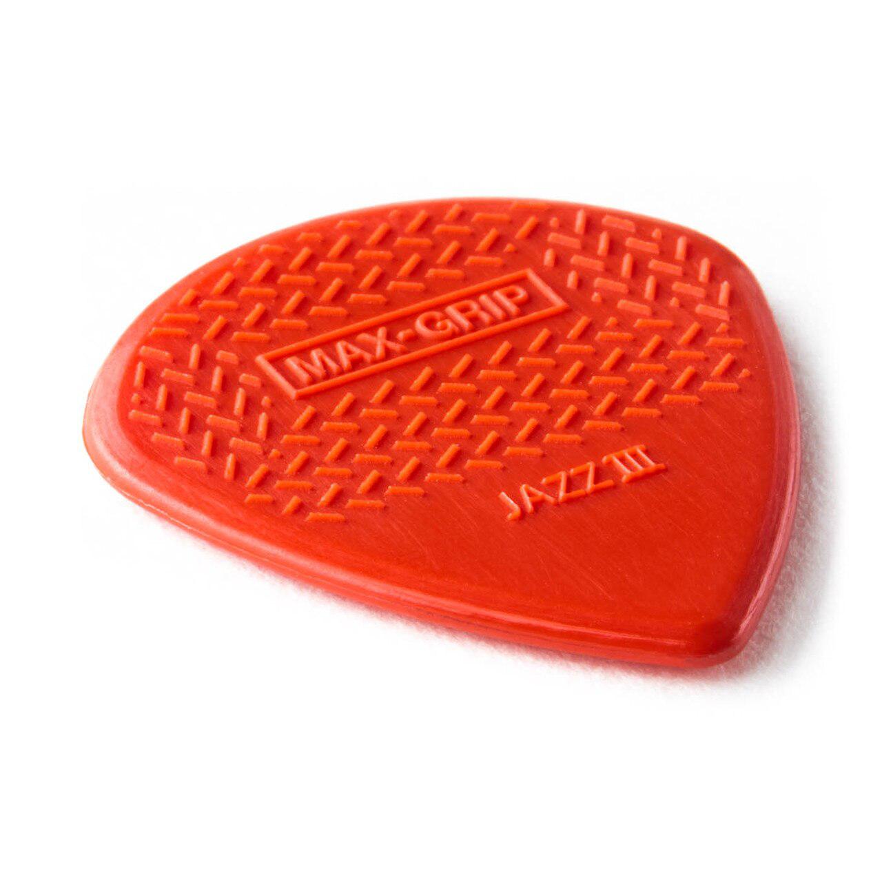 Dunlop - 24 Plumillas Max Gripp Jazz III, Color: Rojo Mod.471R3N_7