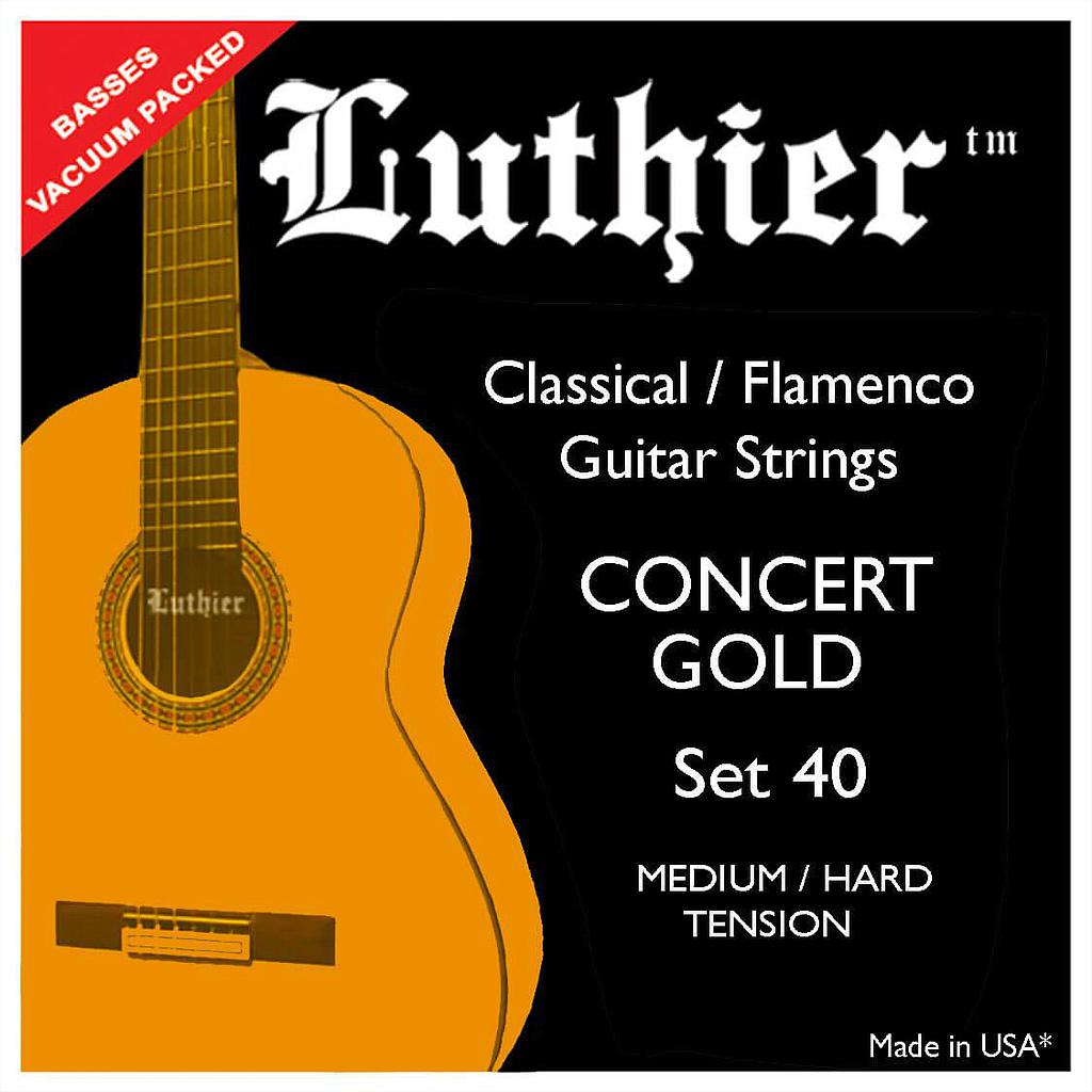 Luthier - Encordado Tension Media Alta, Nylon Entorchado Bronze Mod.LU-40