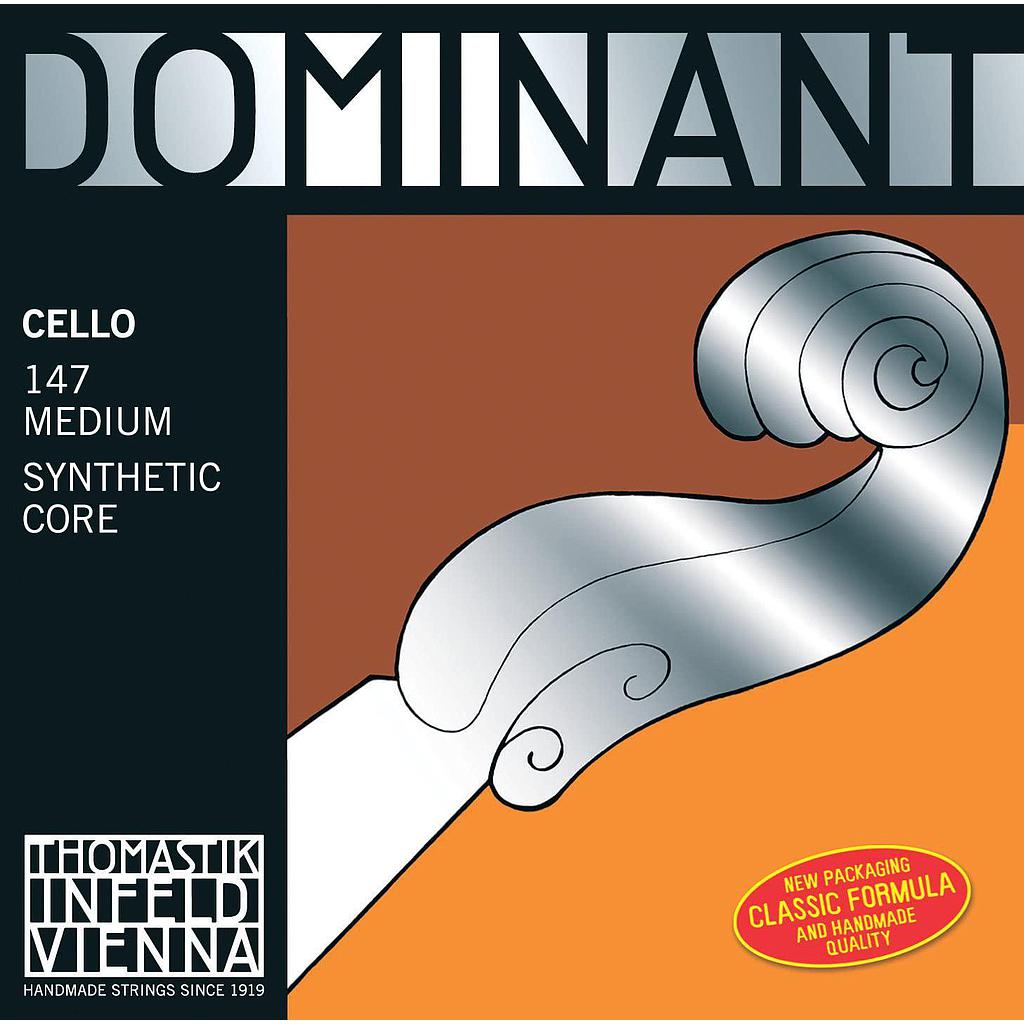 Thomastik - Encordado Dominant para Cello, Material: Perlon Mod.147