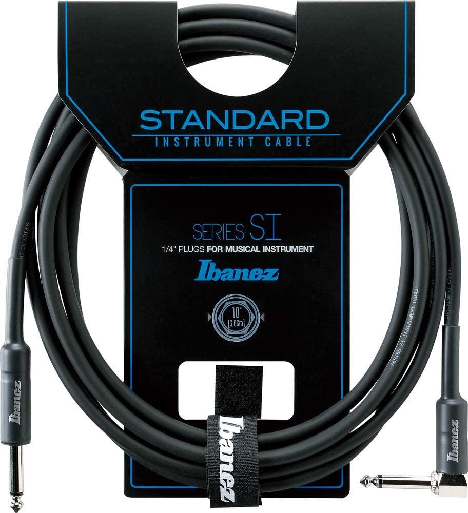 Ibañez - Cable para Instrumento SI, Negro Recto/Ang. Mod.SI__L