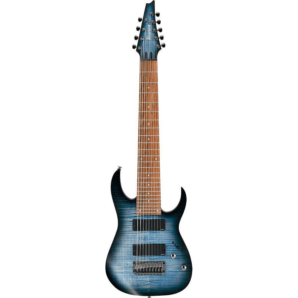 Ibañez - Guitarra Eléctrica RG Iron Label de 9 Cuerdas, Color: Azúl Mod.RGIR9FME-FDF