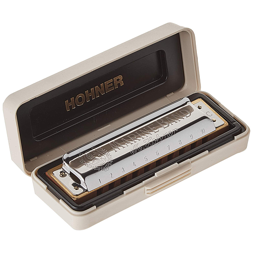 Hohner - Armonica Mi-Mayor ''Marine Band'', 1896 Plateada Diatonica Mod.M1896056X_31