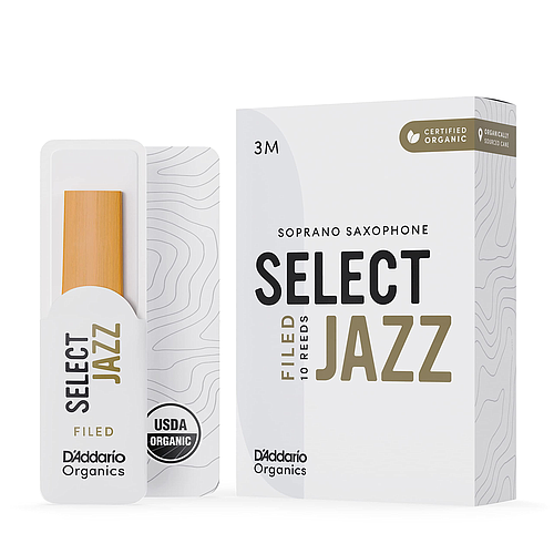D'Addario - 10 Cañas Selec Jazz Filed para Sax Soprano, Medida: 3M Mod.RSF10SSX3M(10)_38