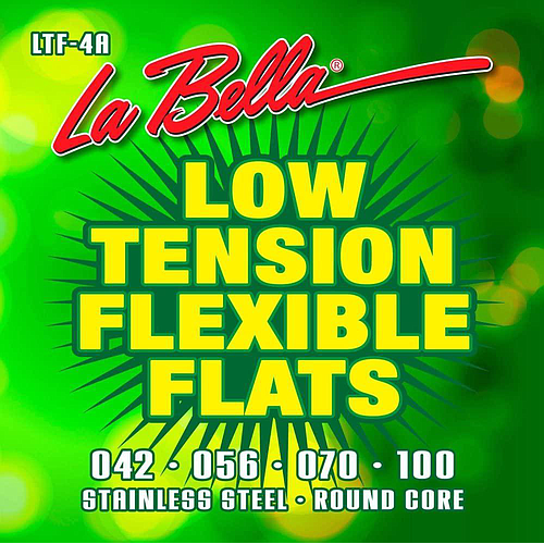 La Bella - Encordado Low Tension Flat para Bajo Electrico de 4 Cuerdas, 42-100 Mod.LTF-4A_162