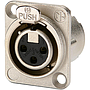 Neutrik - Conector XLR Hembra de 3 Polos Serie D-LX Mod.NC3FD-LX