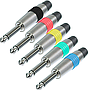 Rean - Plug 1/4 Mono con Identificador sin Tornillo Mod.NYS224C-_